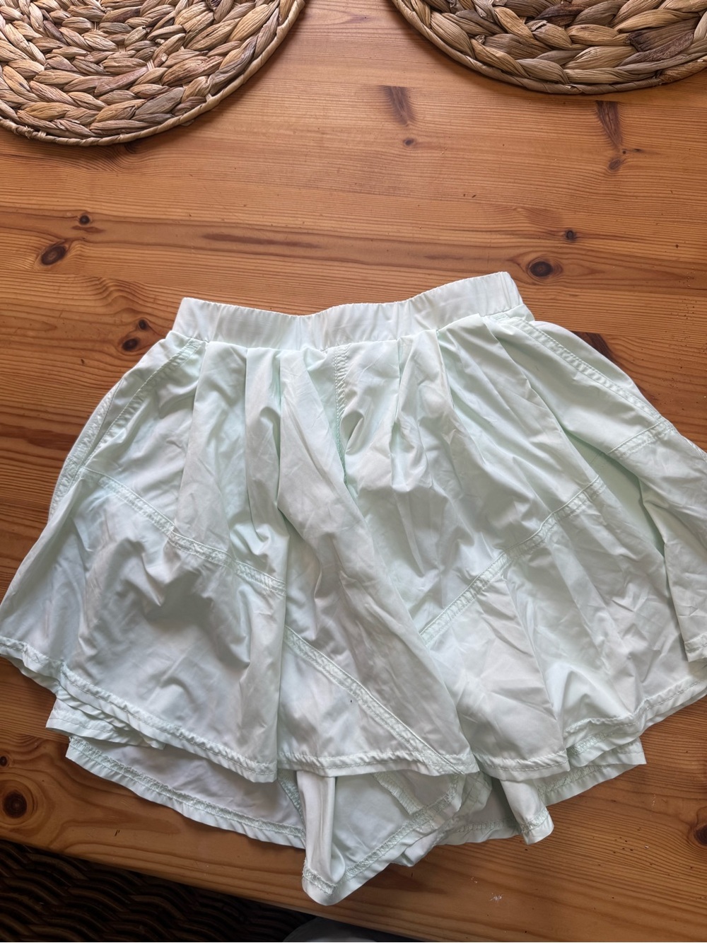 Free People teal flowy shorts